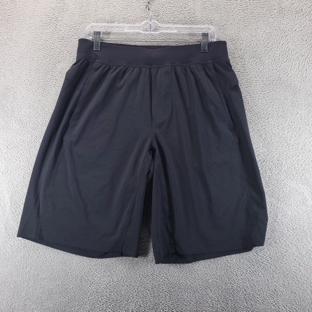 Lululemon Shorts Mens L Black Drawstring Pockets 10" Athletic Gym Training